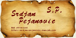 Srđan Pejanović vizit kartica